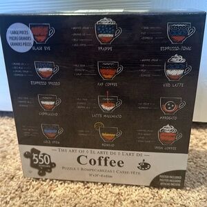 550 puzzle coffee poster included